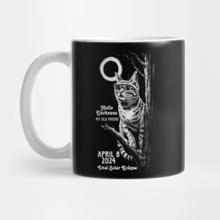 Enigmatic Eclipse Feline - Celestial Gaze Artwork Mug